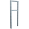 Lean-on hoop made of steel tube | Square tube, 60 x 40 mm | with cross bar | total width: 450 mm | hot-dip galvanized